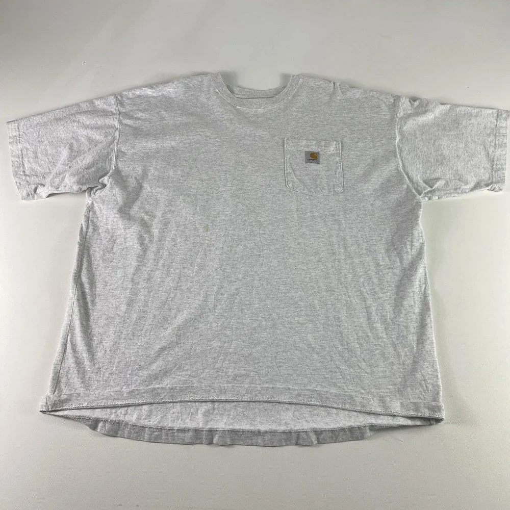 Carhartt Shirt Mens 2XL Gray Original Fit Pocket Tee Workwear K87 Ash